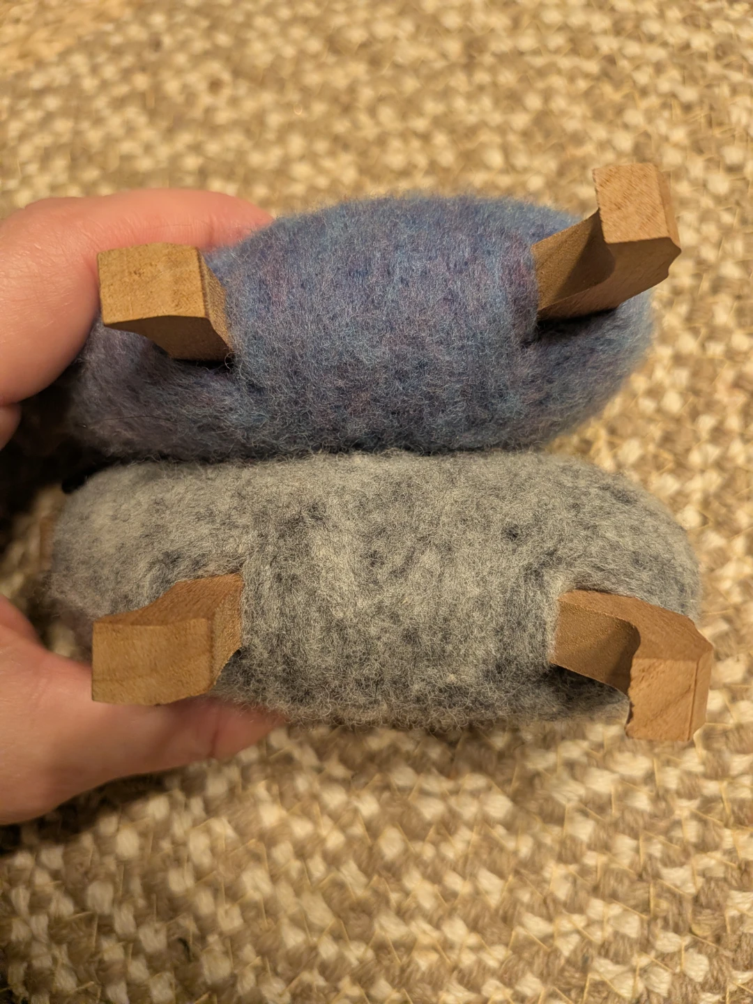 Two Felted Sheep Ornaments - photo 4