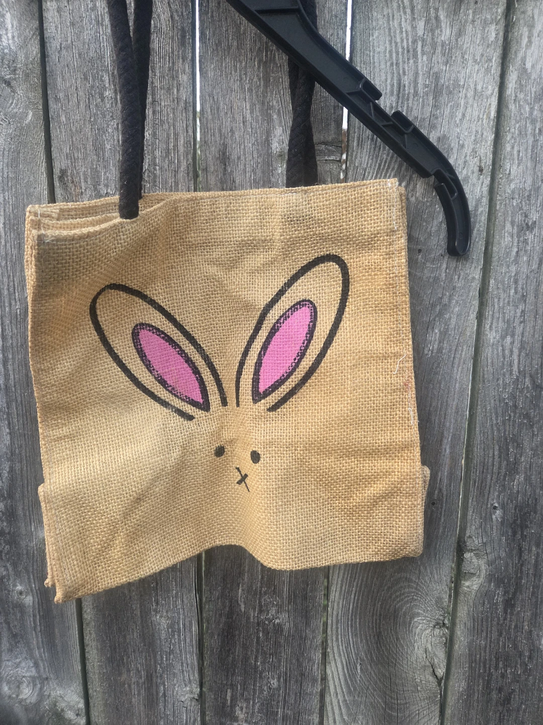 Burlap Rabbit Tote Bag - photo 3