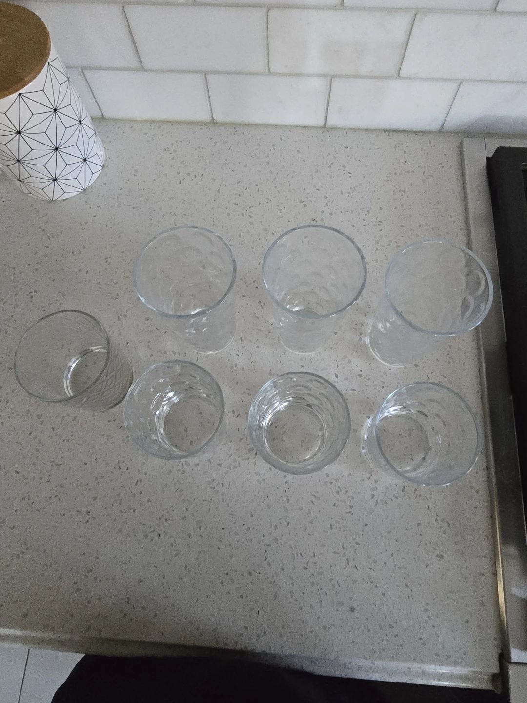 Set of 7 Textured Glass Tumblers - photo 2