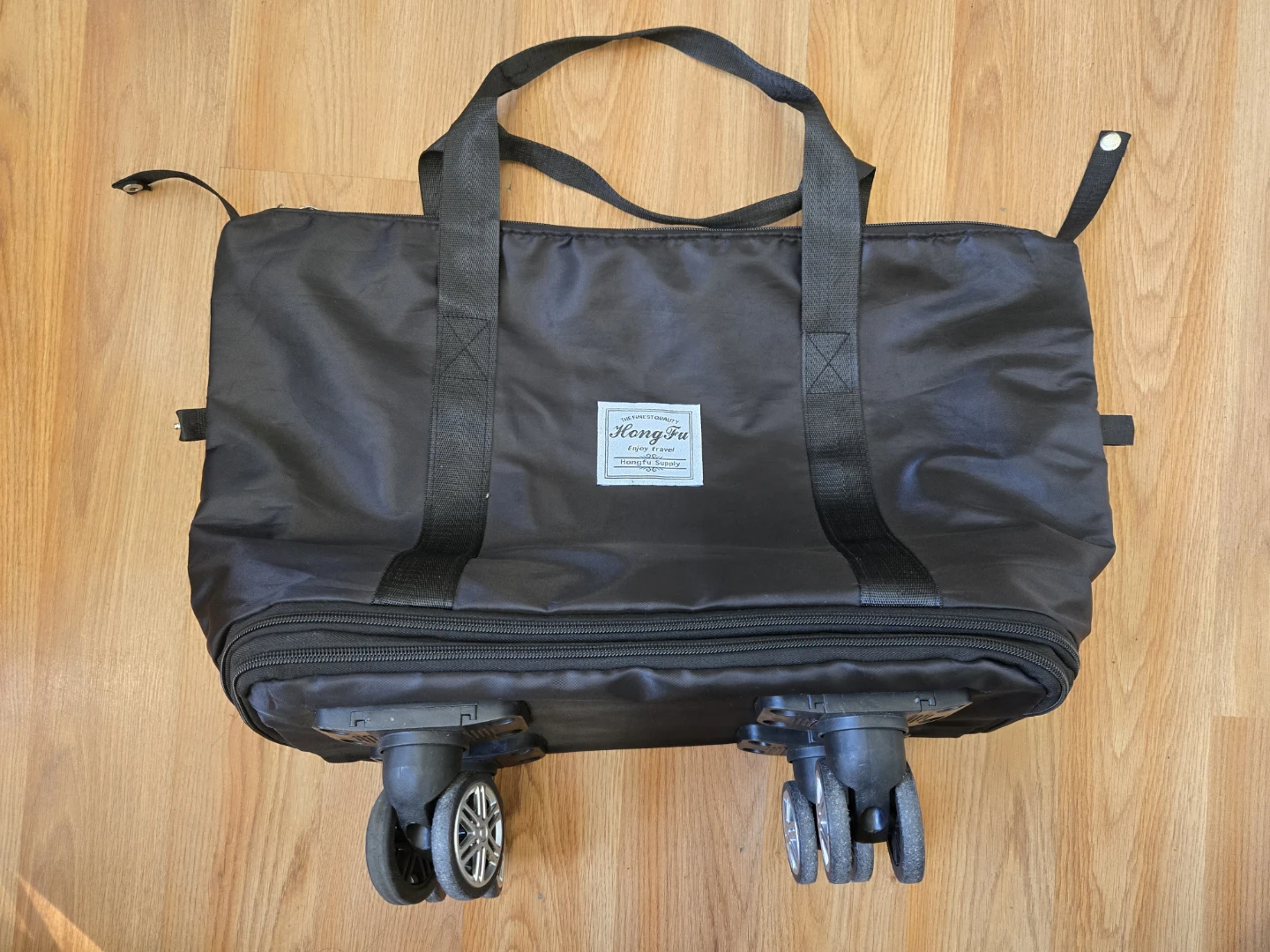 Expandable Travel Bag with Removable Wheels – Black - photo 4