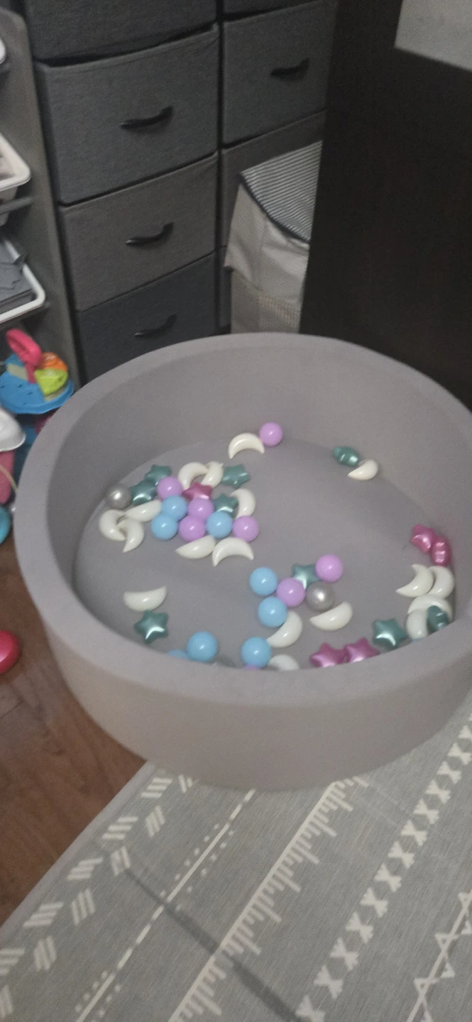 2.5 ft around Foam Ball Pit with Shaped Balls