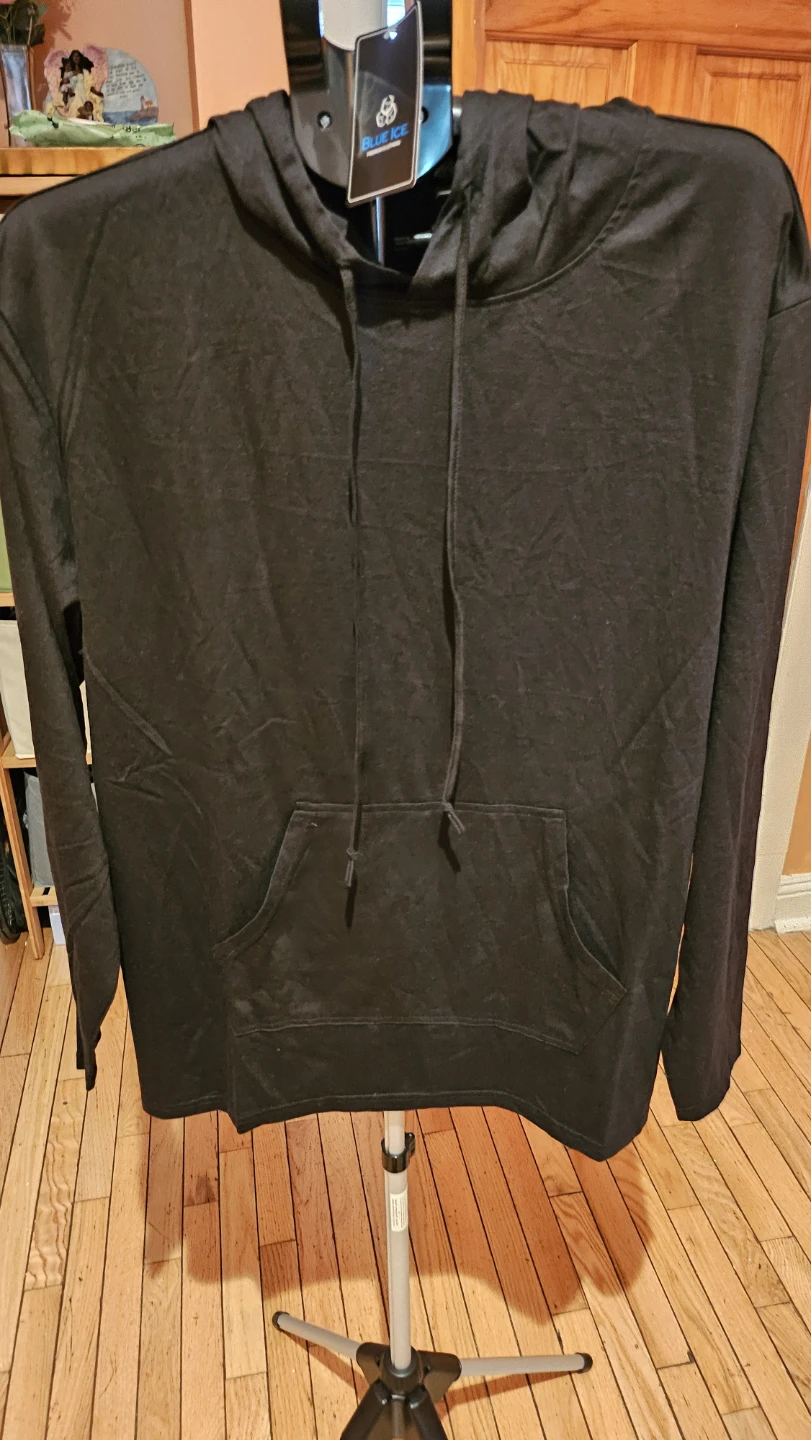 Blue Ice Black Hoodie 2XL