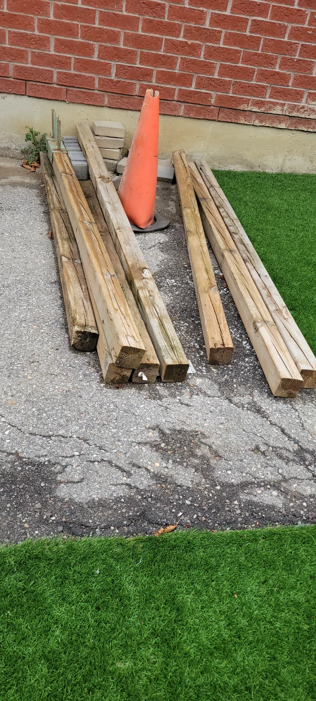 Assorted Pressure-Treated Wood Posts - photo 2