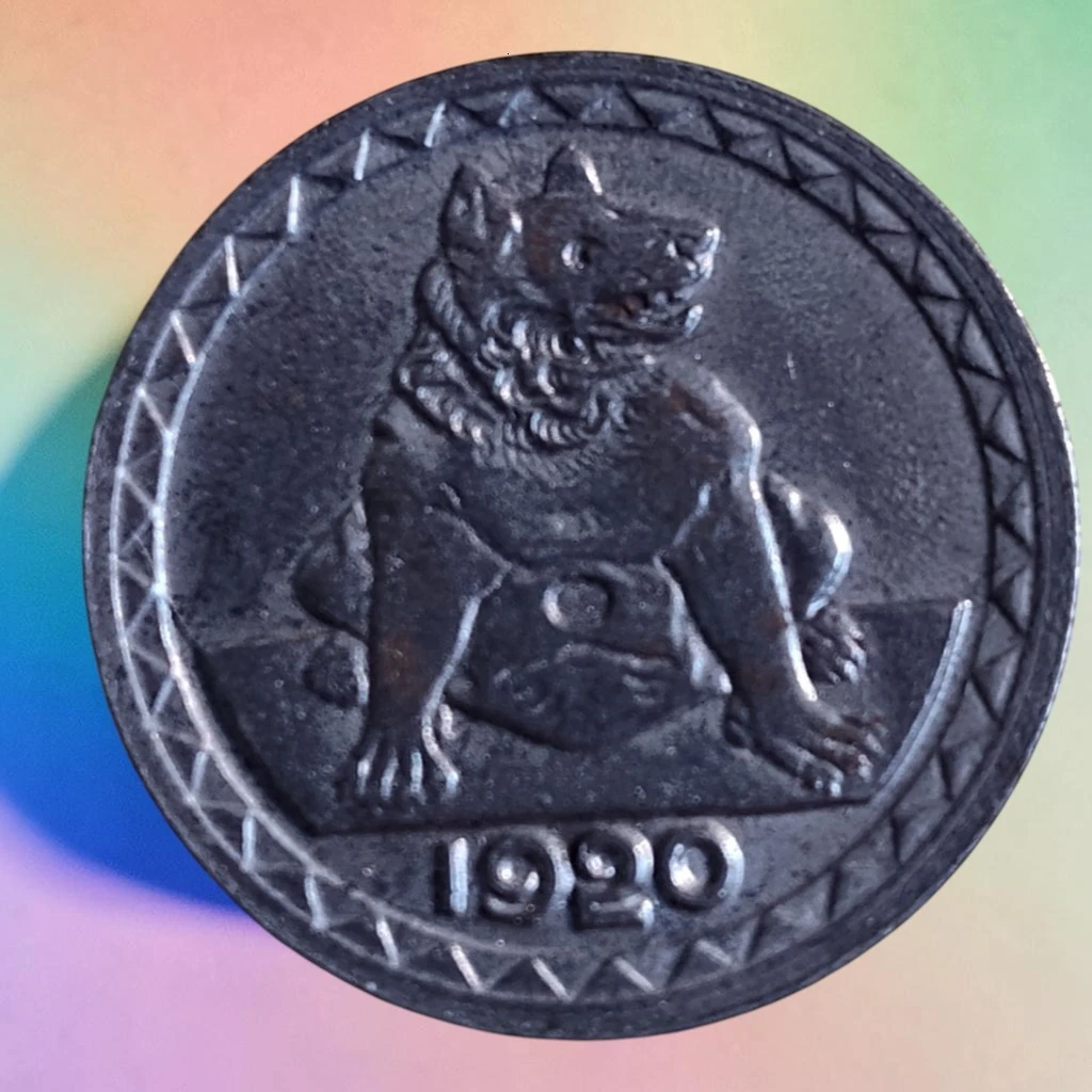 1920 Stadt Aachen 25 Pfennig Notgeld Coin