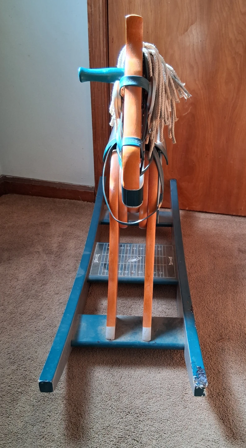 Hand painted eagles rocking horse