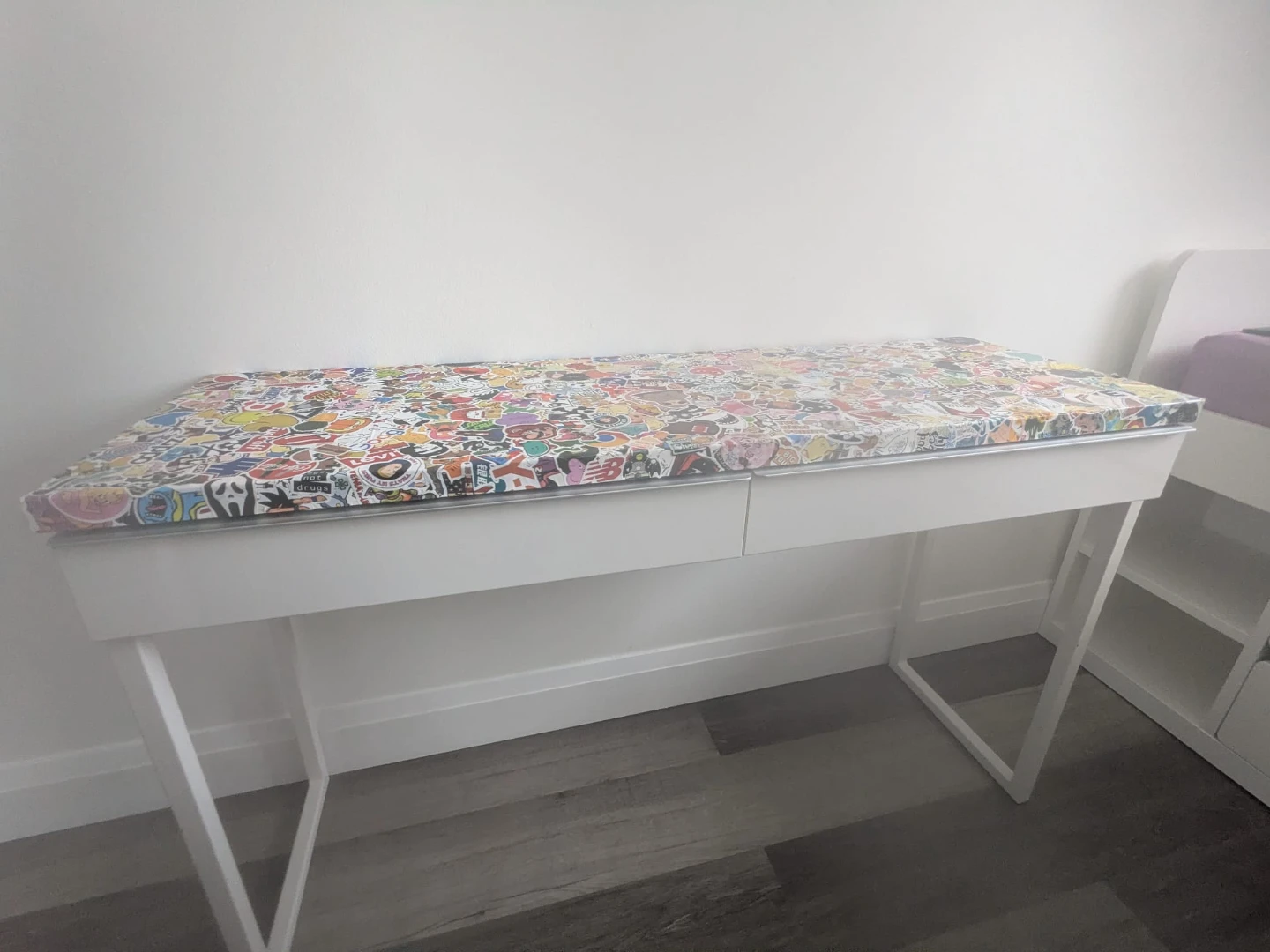 IKEA Besta Desk - Custom Sticker Desk