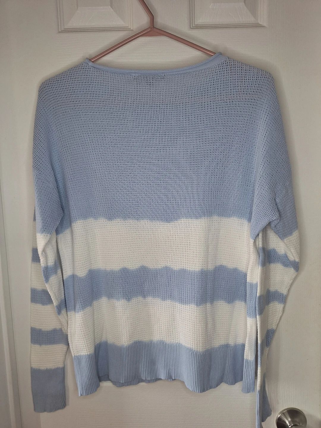 Charlie B Blue and White Striped Sweater - photo 2