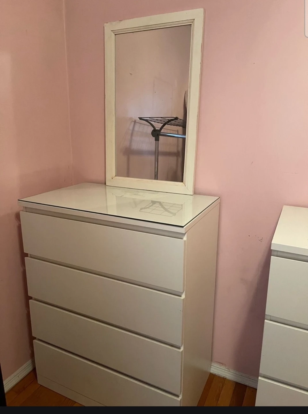 Free Set of 2 IKEA Malm 4-Drawer White Dressers