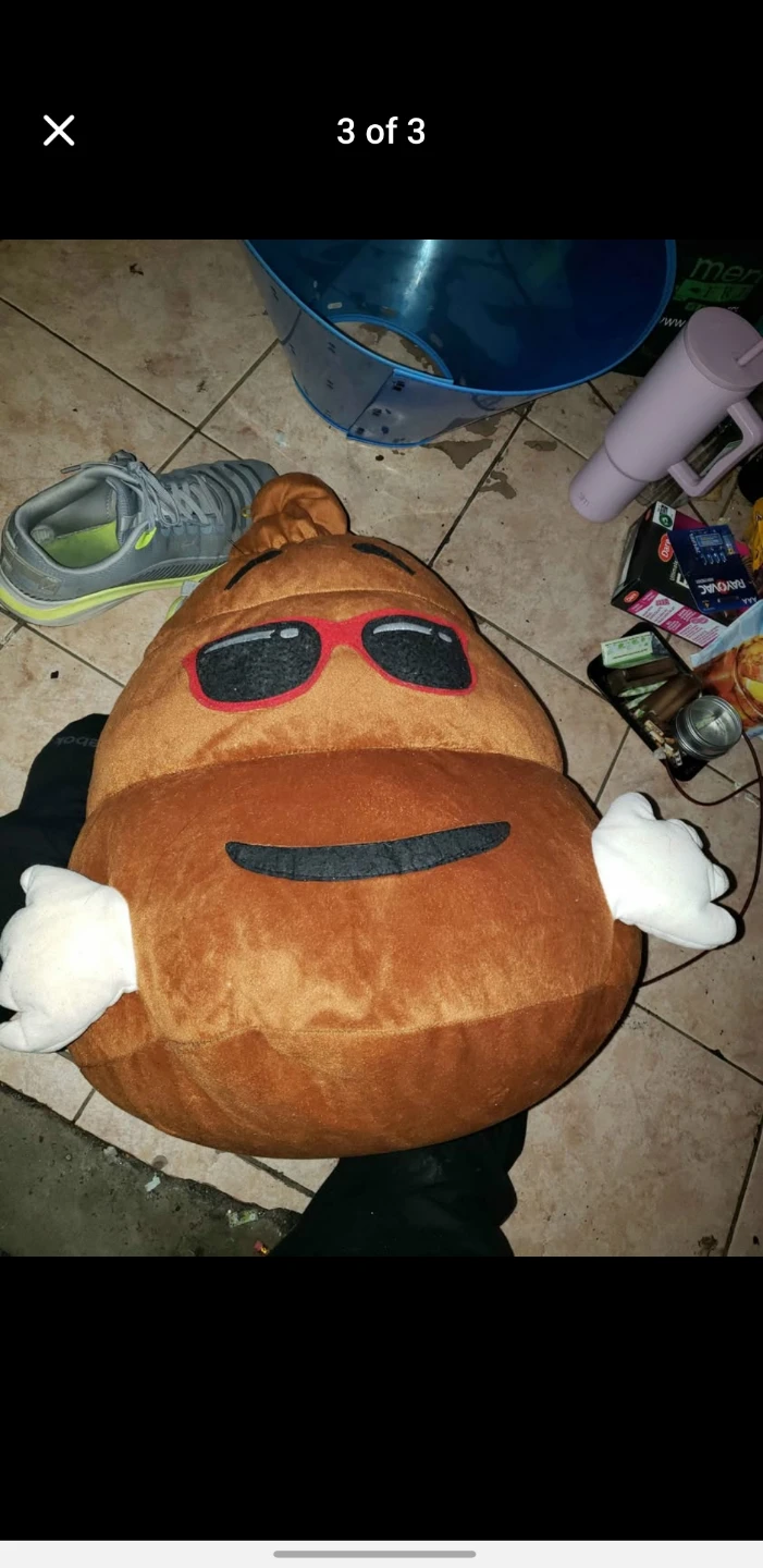 Large Poo Emoji Plush Pillow - photo 2