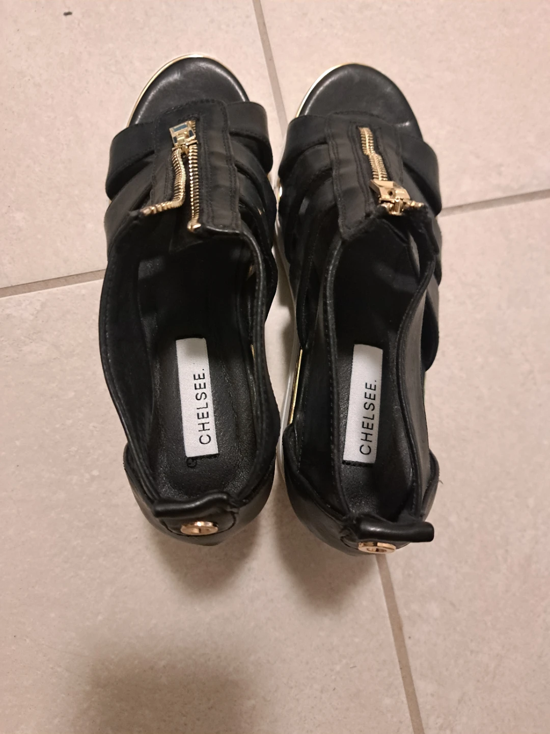 Chelsee black wedge sandals - photo 2