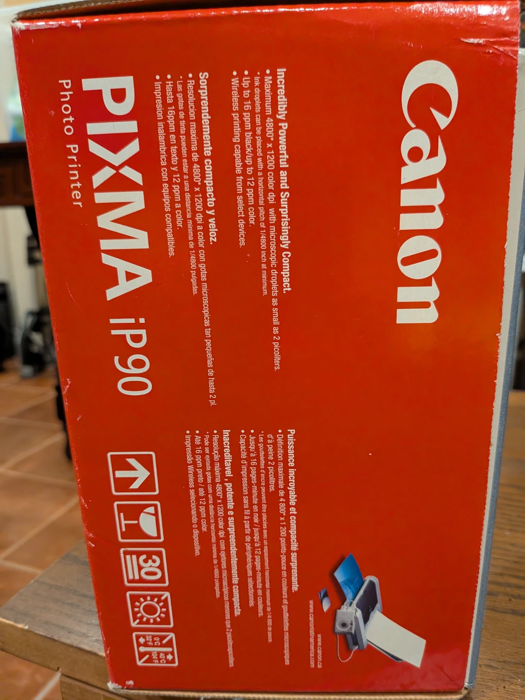 Canon PIXMA iP90 Photo Printer - photo 2