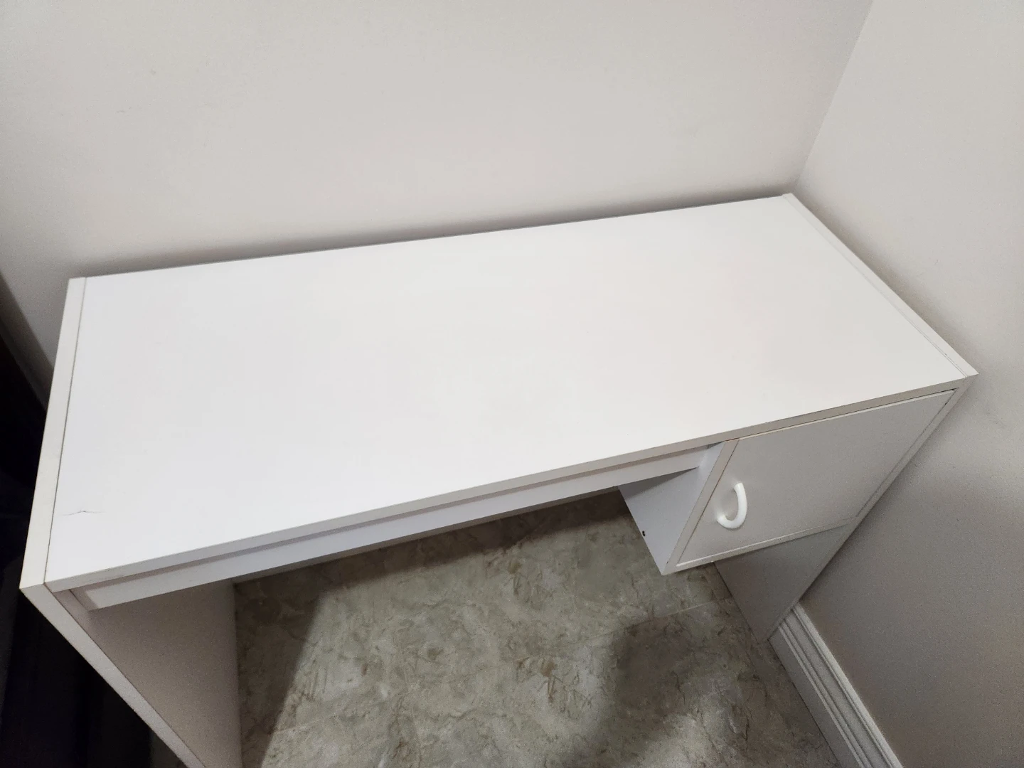 White Desk with storage