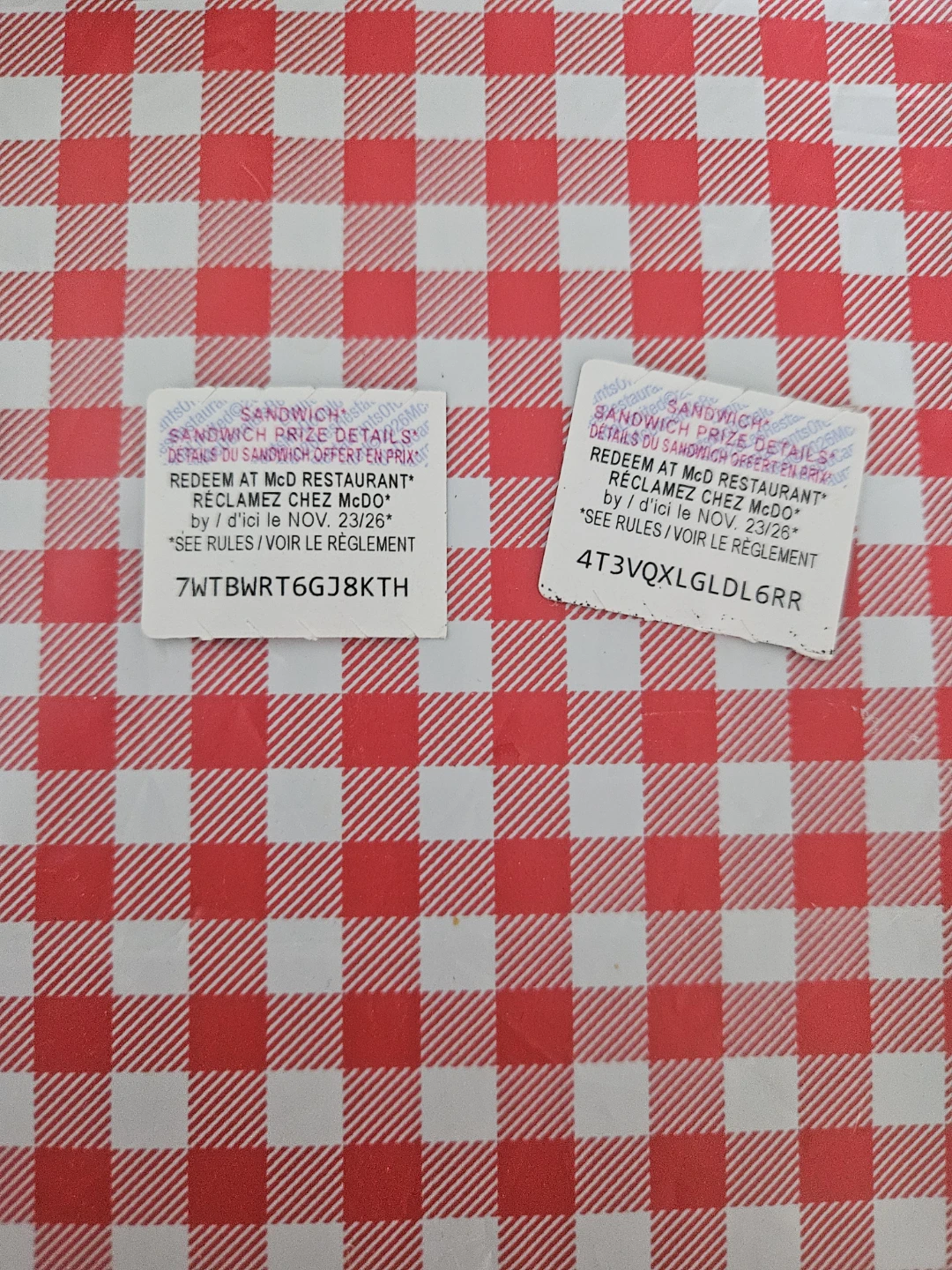 22 Assorted McDonald's Food Prize Vouchers - photo 3