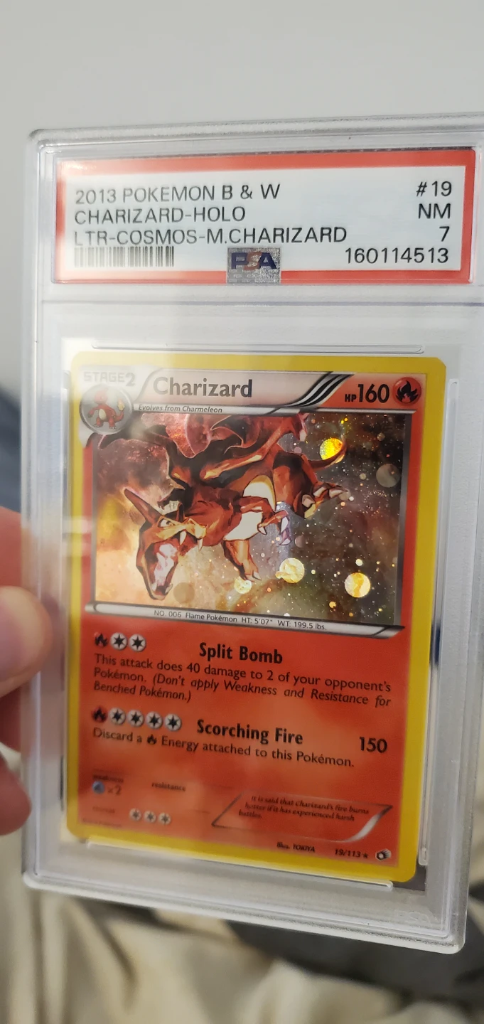 Charizard 19/113 Cosmos Holo (w/swirl) - PSA 7