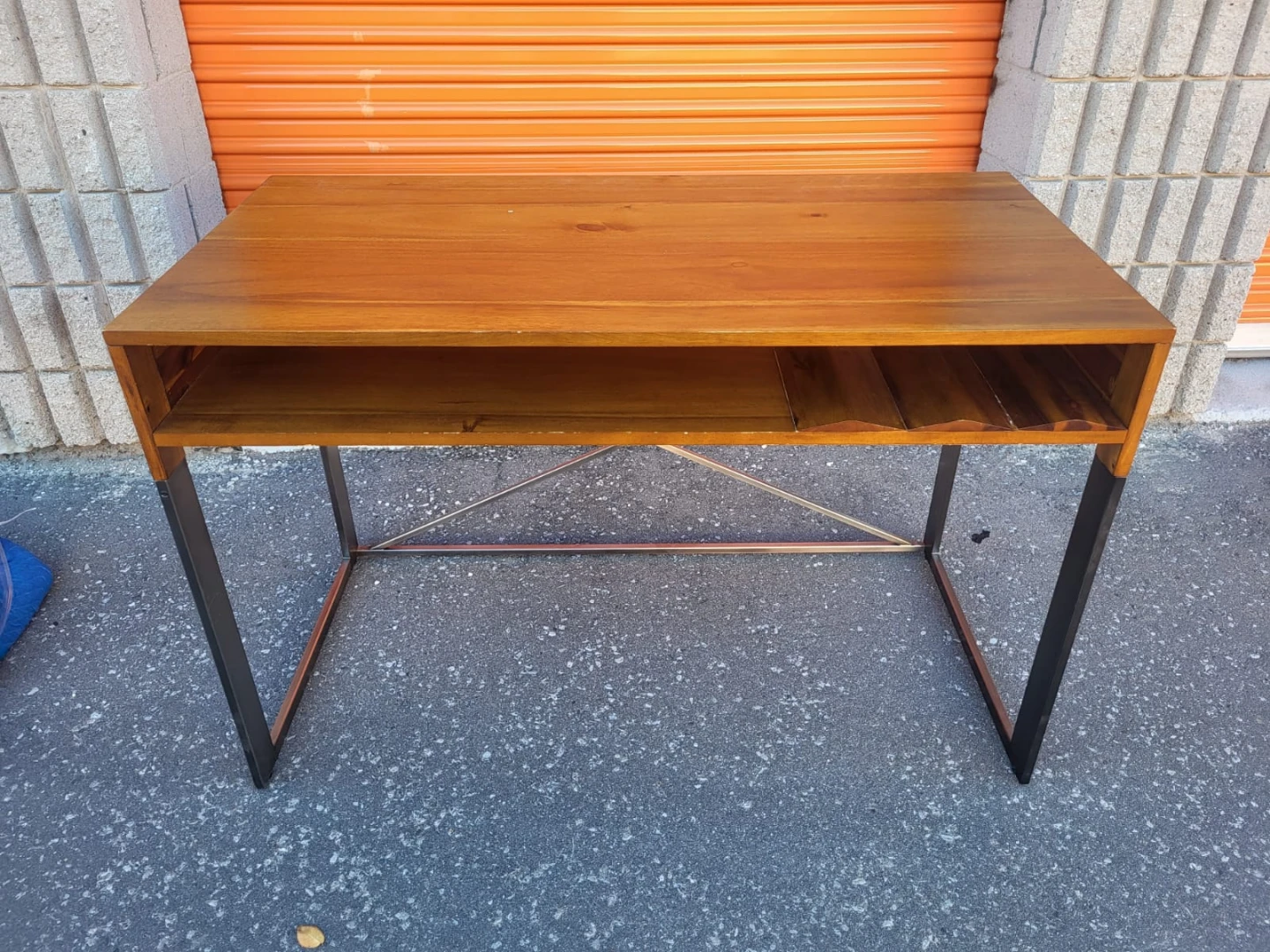 Industrial Style Wood and Metal Desk