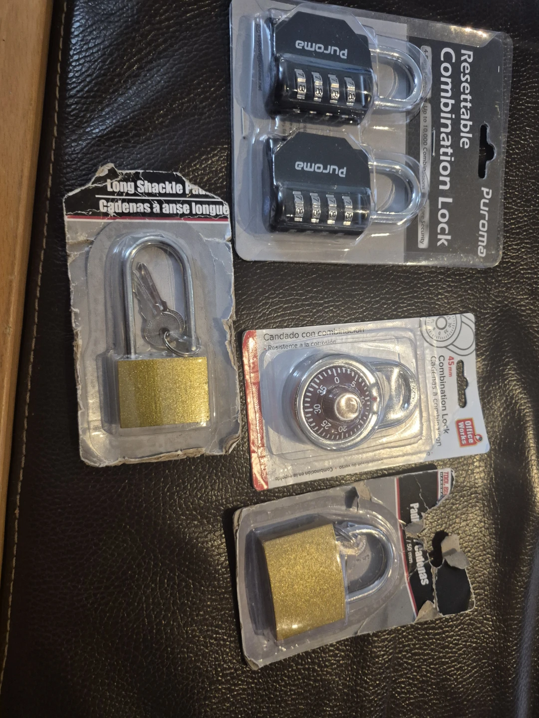 Assorted Padlocks - Set of 5
