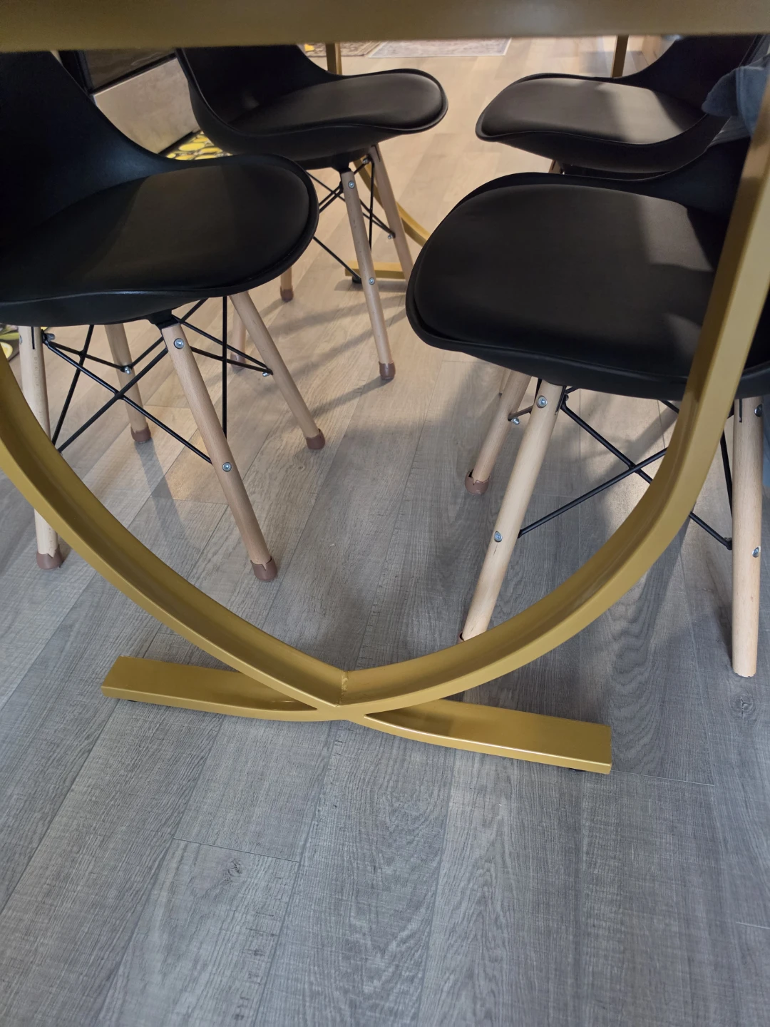 White Marble-Looking Dining Table - photo 2