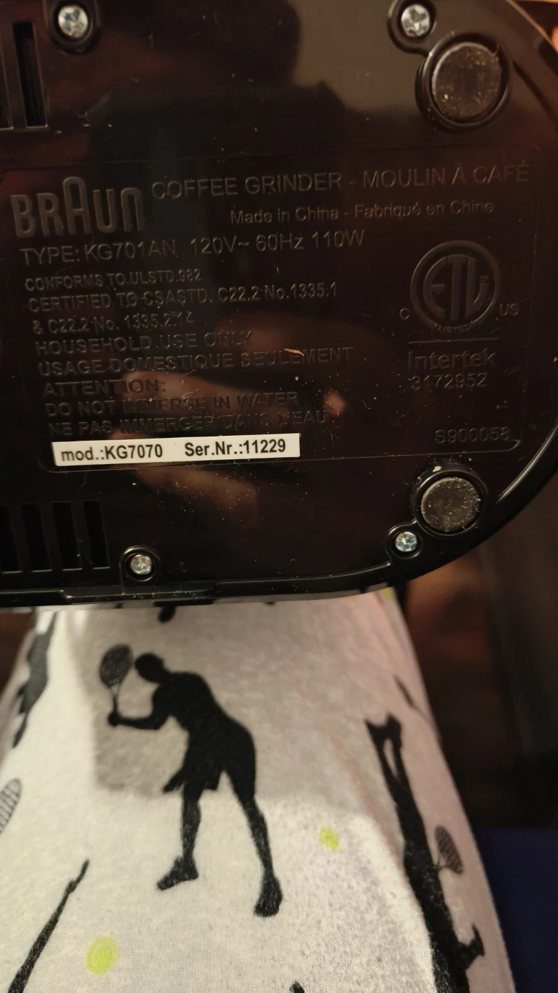Braun Coffee Grinder Model KG7070 - photo 2