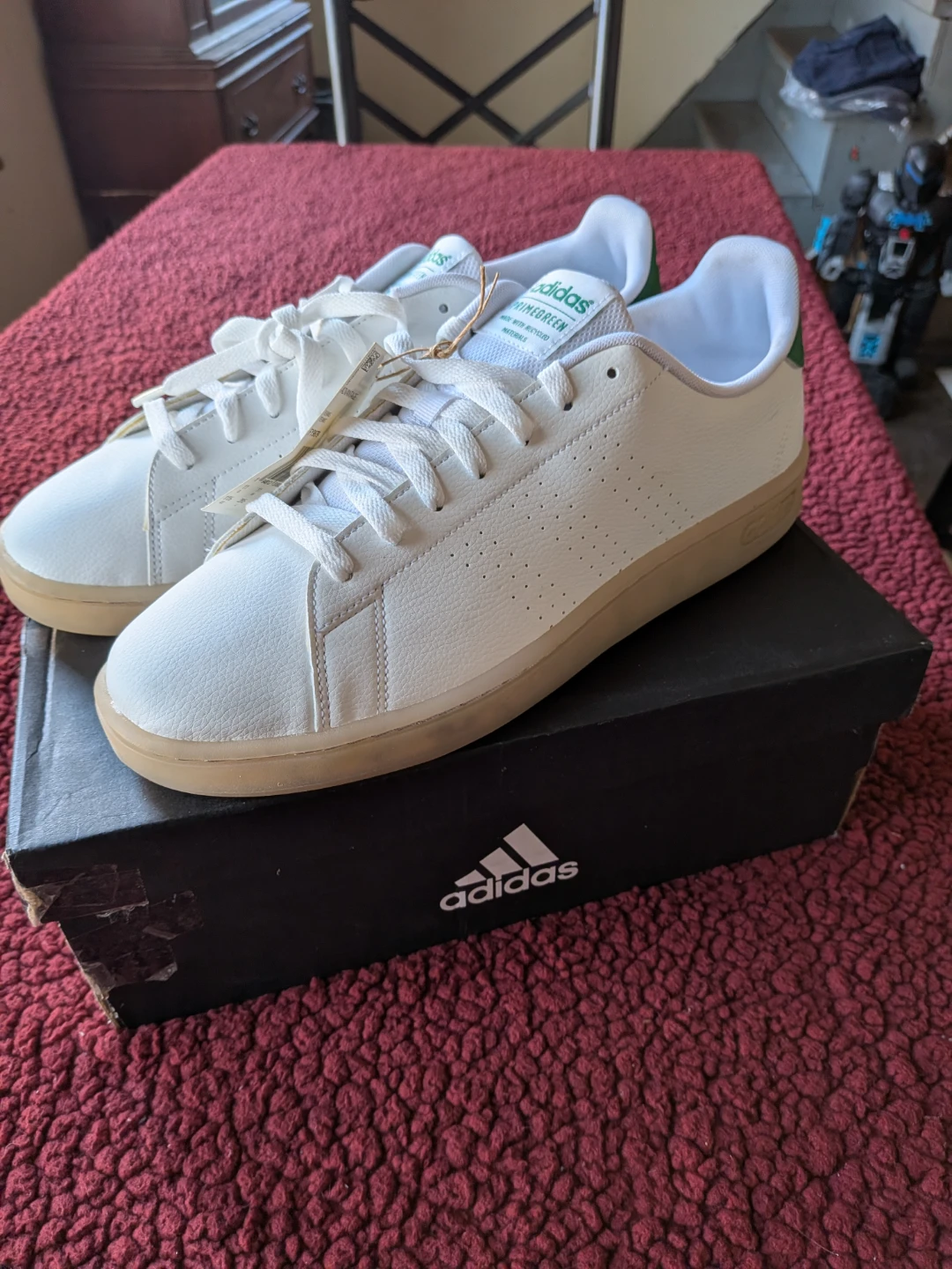 New Mens 11.5 Adidas Advantage Prime Green