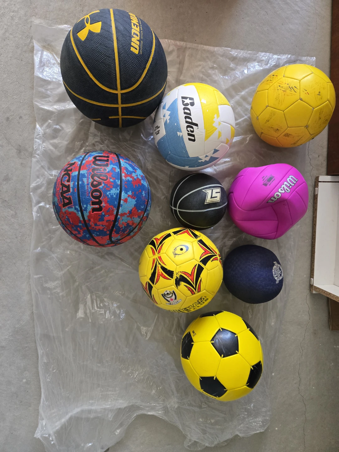 Set of 9 Assorted Sports Balls - photo 2