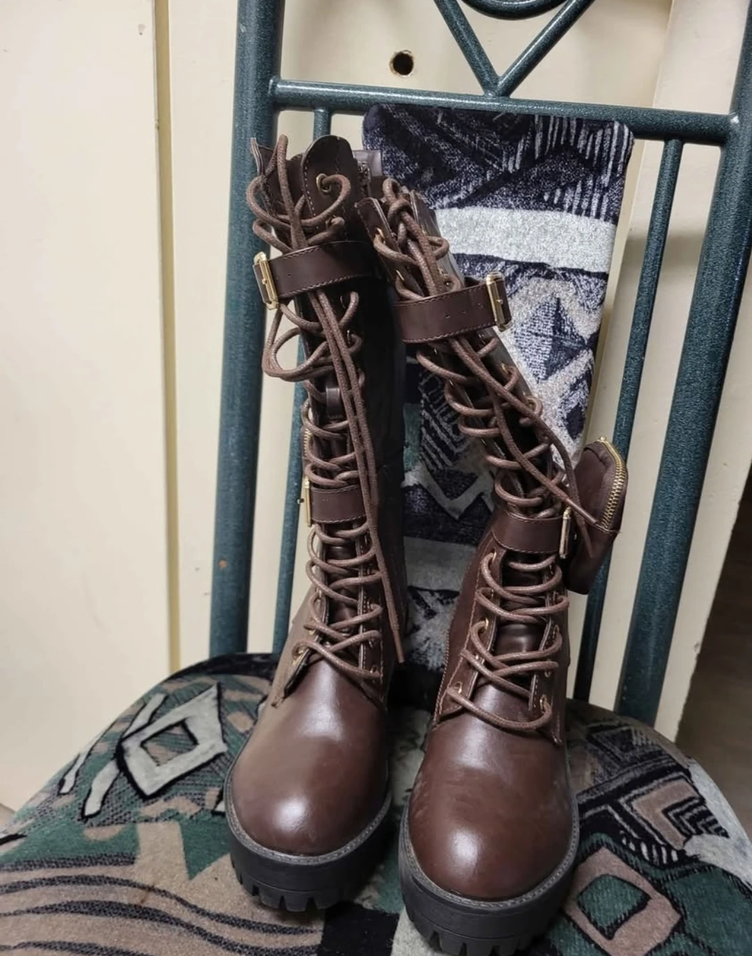 Pair Of  Heeled Thigh High Boot Tan - photo 4