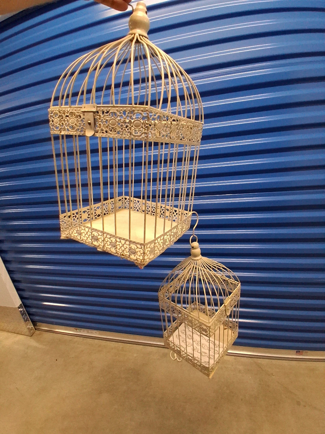 Set of Two Vintage Style Bird Cages