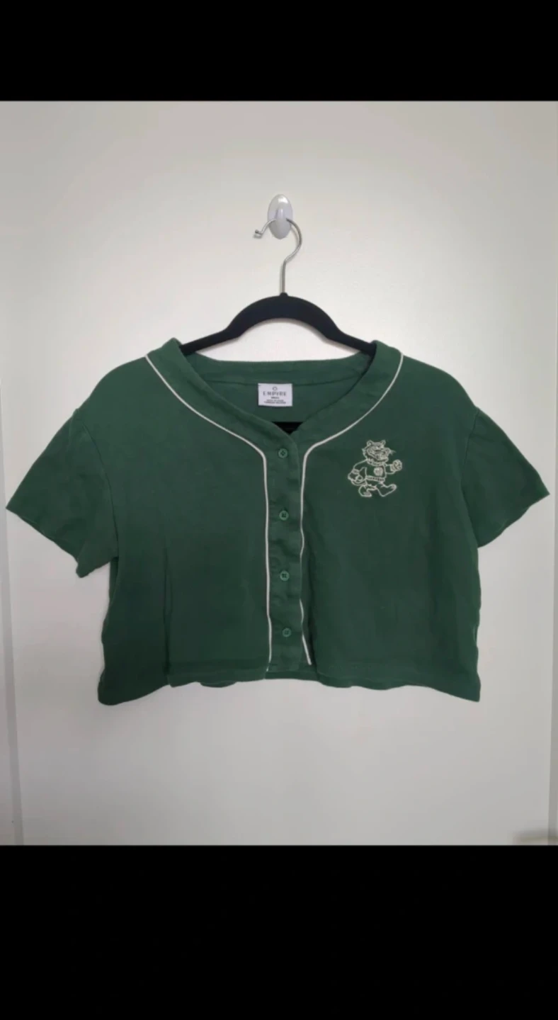 Empyre Green Crop Baseball Shirt - photo 3