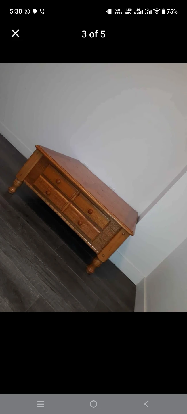 Wooden center coffee table - photo 4