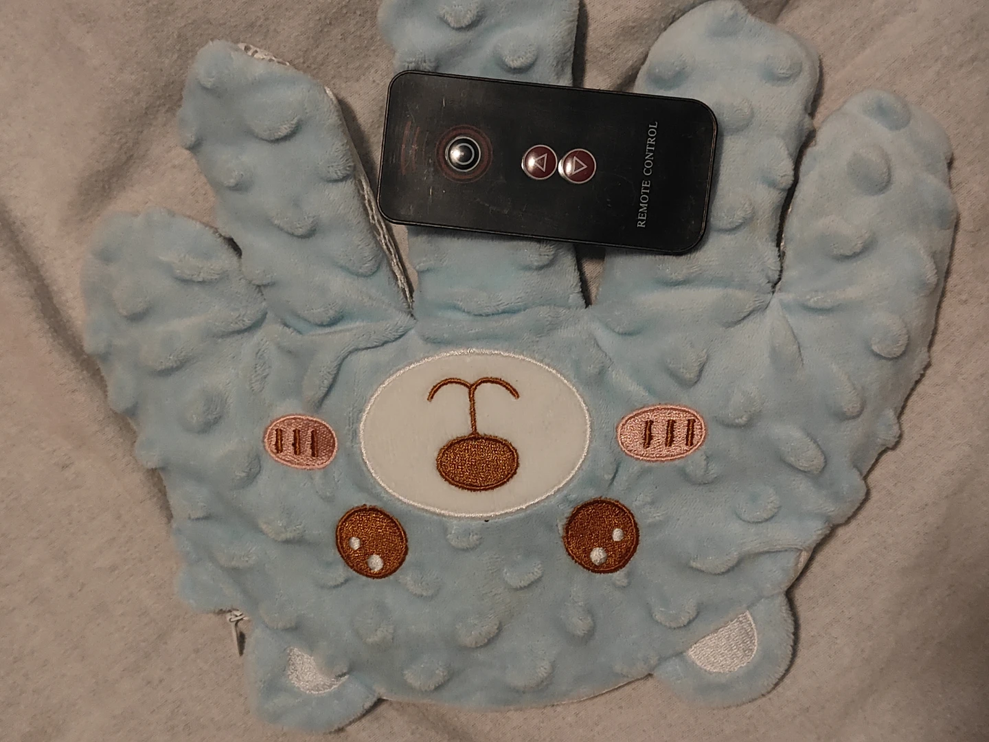 Blue bear heated plush toy(remote free)
