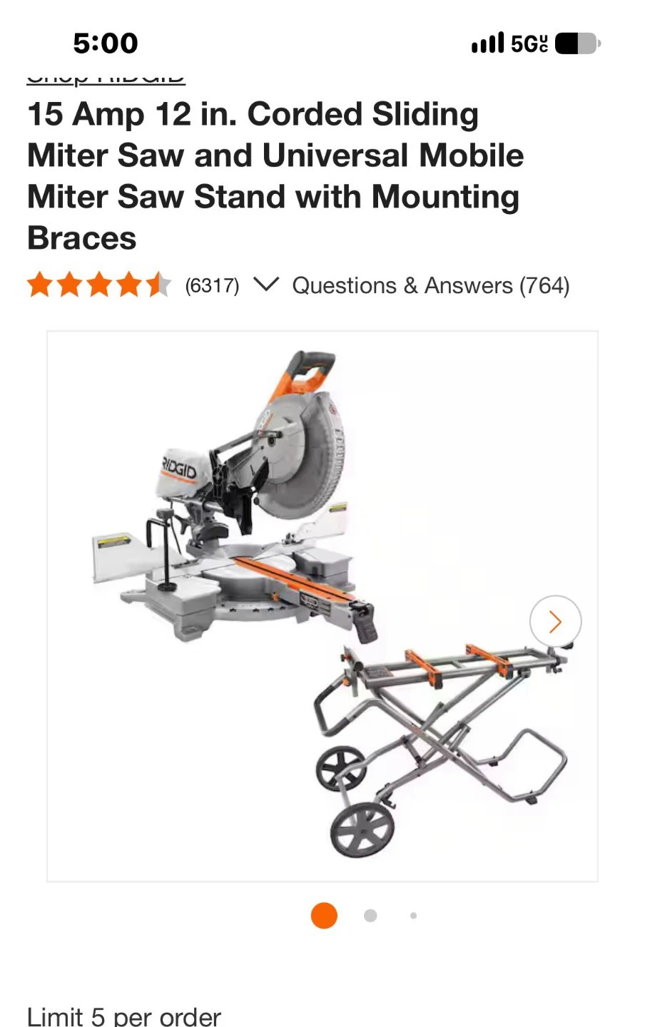 Ridgid 12-inch Sliding Miter Saw and Mobile Stand