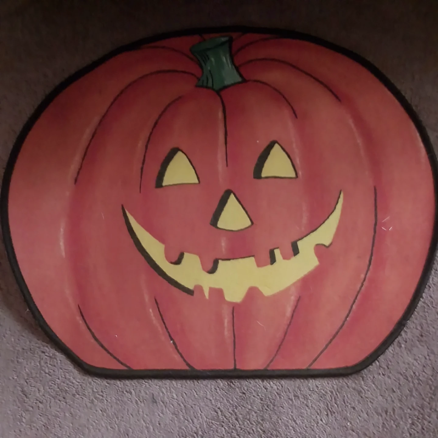 Halloween Pumpkin Jack-o'-Lantern Floor Mat