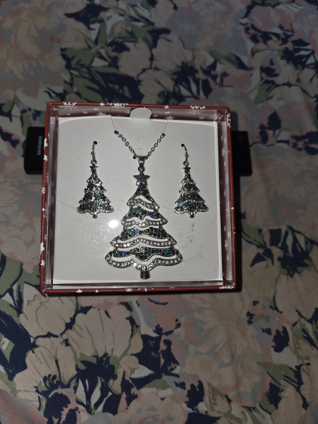 3-pc. Christmas Jewelry Set (Earring Pair + Necklace)