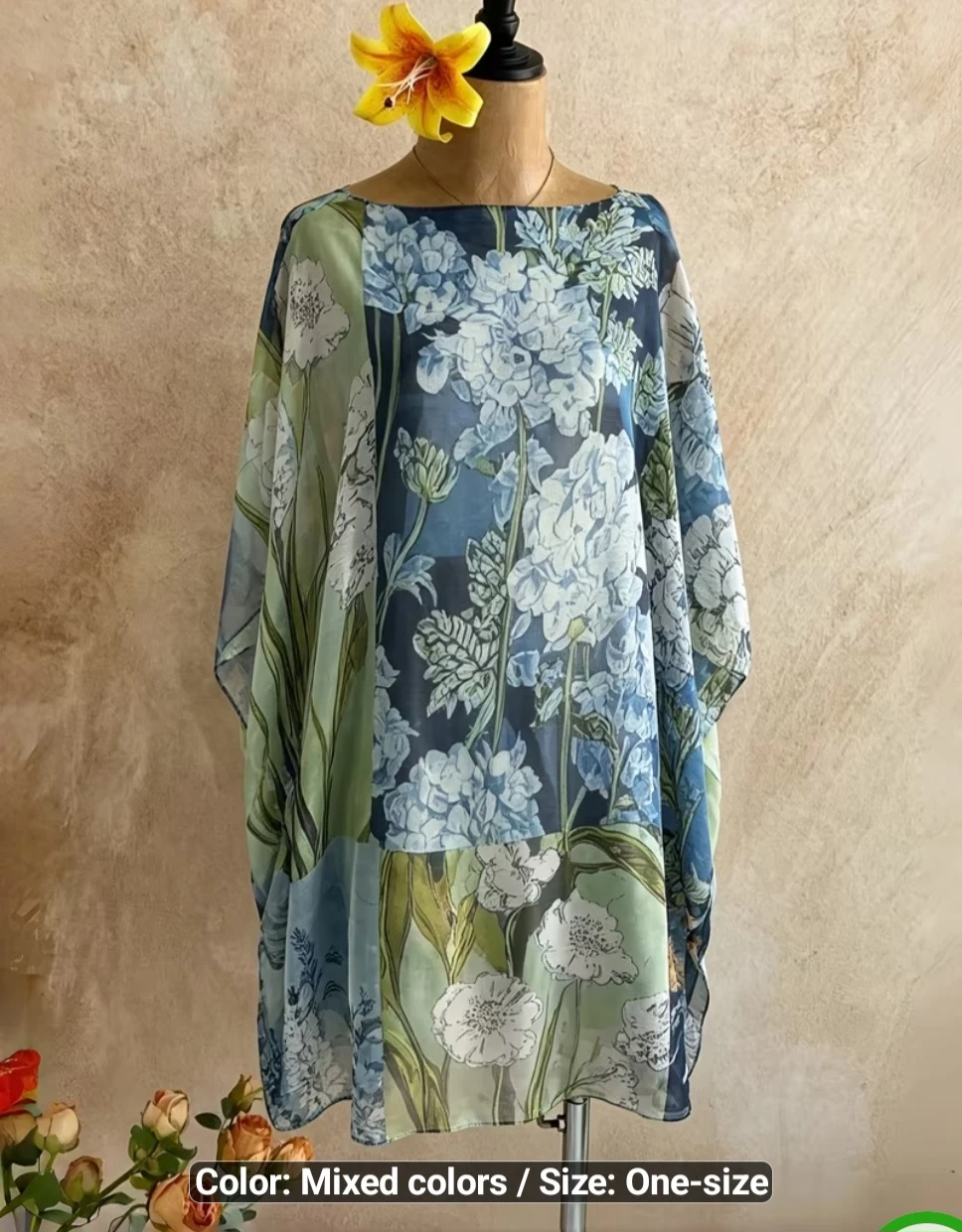 Floral Print Kaftan Tunic - photo 3