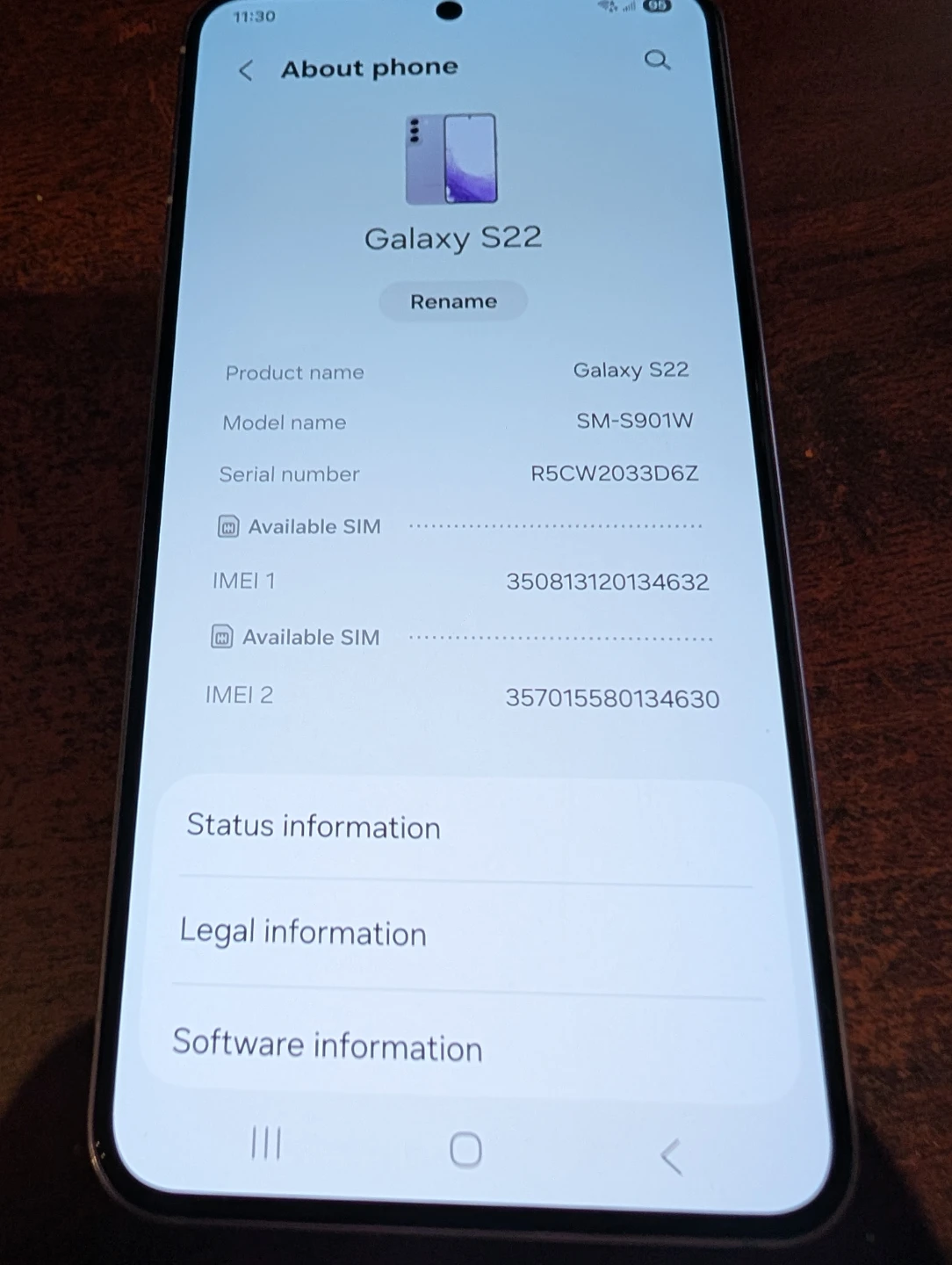 Samsung Galaxy S22 Lavender