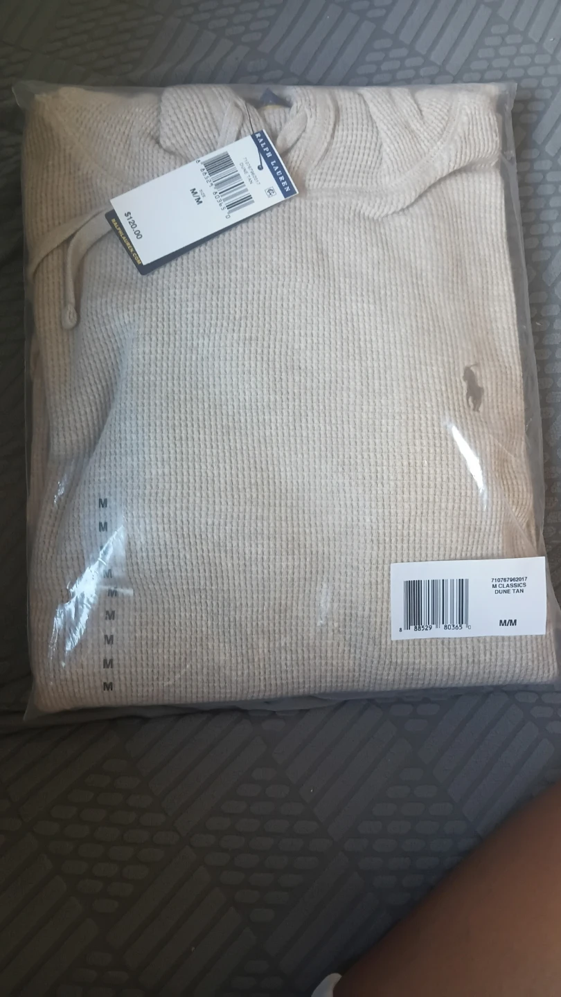 Ralph Lauren Waffle Knit Hoodie - Dune Tan