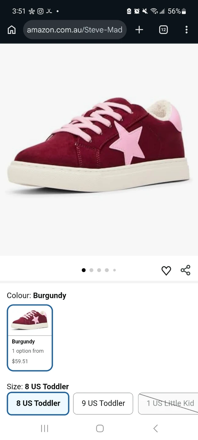 New Steve Madden Toddler Sneakers Size 8
