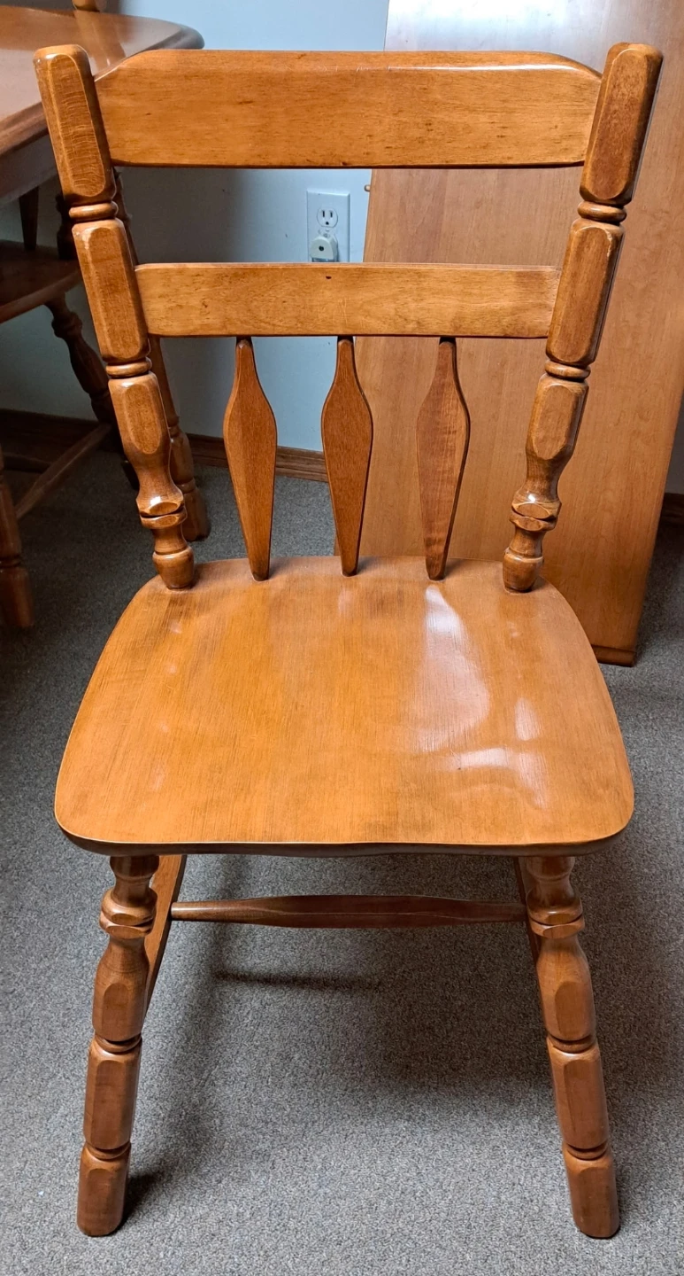 Solid Maple dining table and chairs set - photo 5