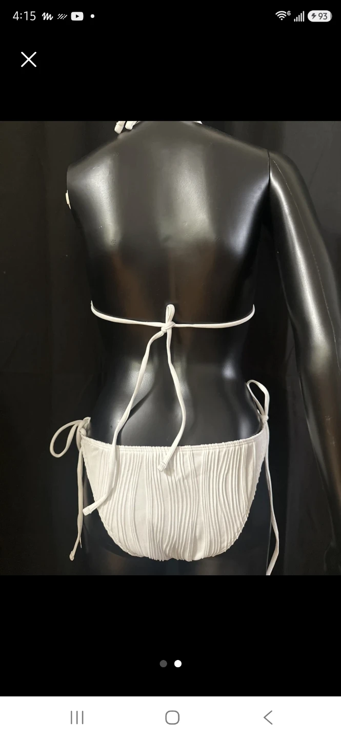 🥕White Textured One-Piece Swimsuit