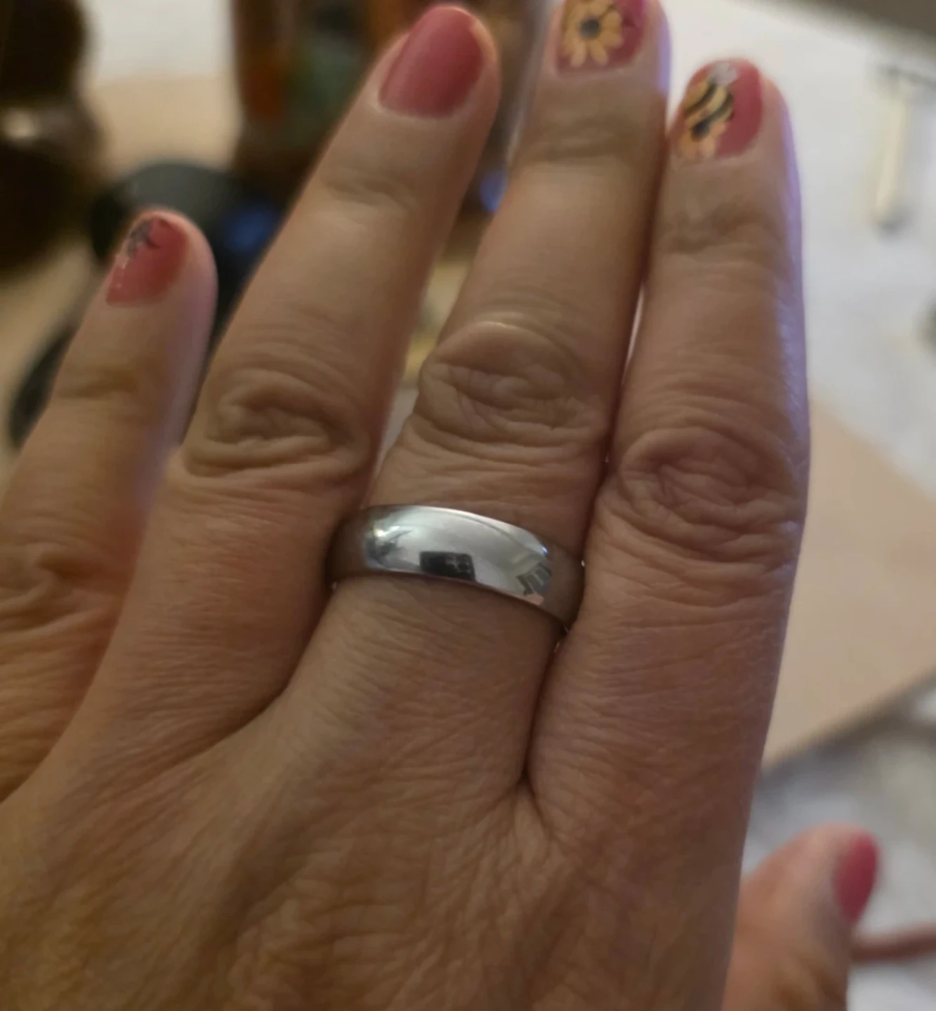 Simple Silver Tone Band Ring - photo 4