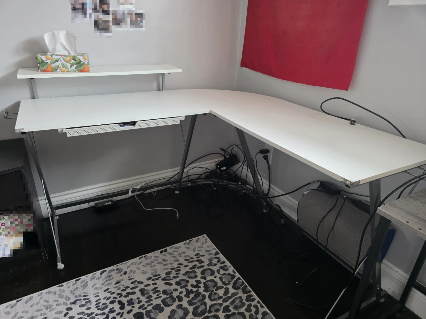White L-Shaped Corner Desk