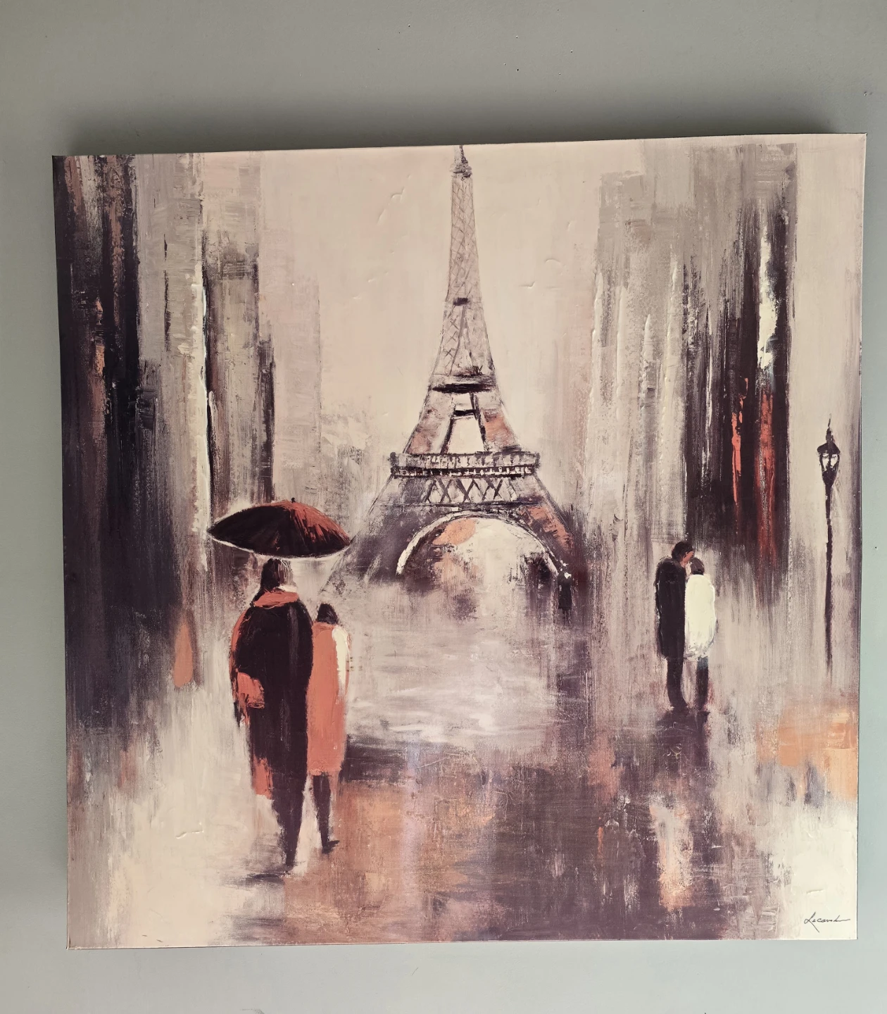 Eiffel Tower Paris Scene Canvas Painting