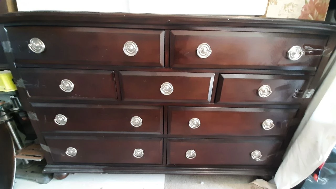 Dark Wood Nine-Drawer Dresser - photo 3