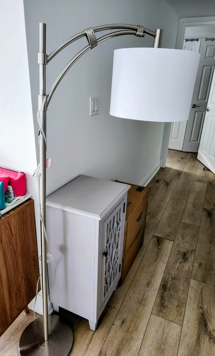 Brushed Nickel Arc Floor Lamp