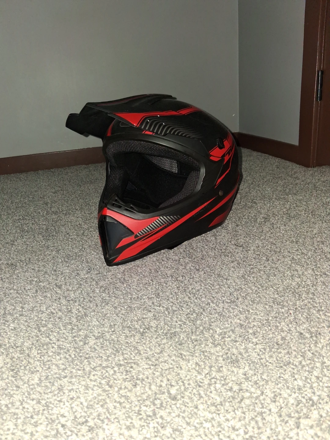 Virtue Motocross Helmet - Black and Red - photo 2