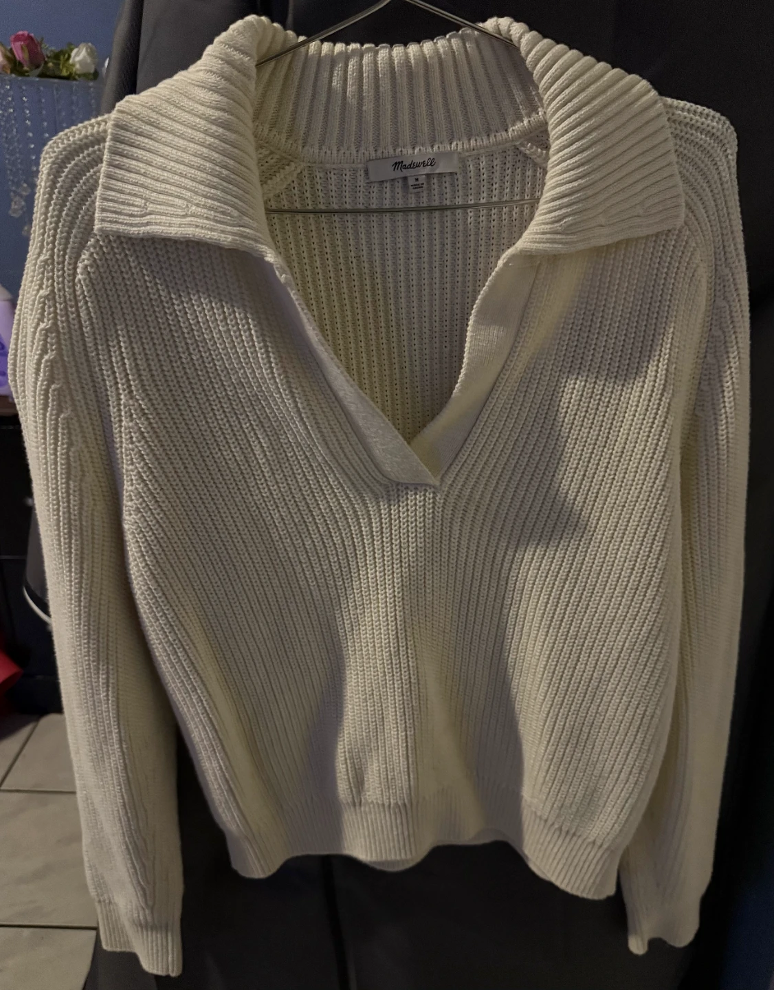 Madewell Cream Knit Pullover Sweater