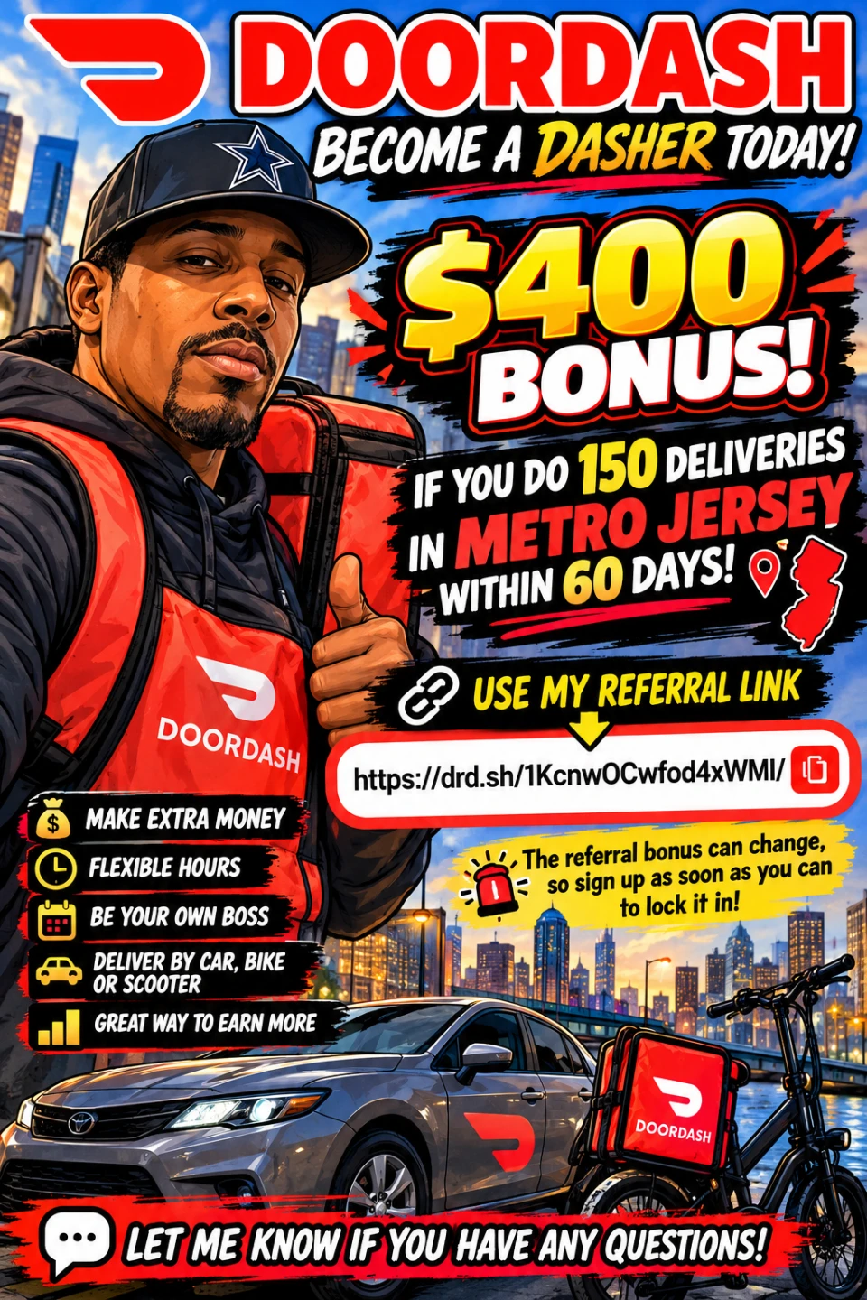 DoorDash Referral Link $400 Bonus