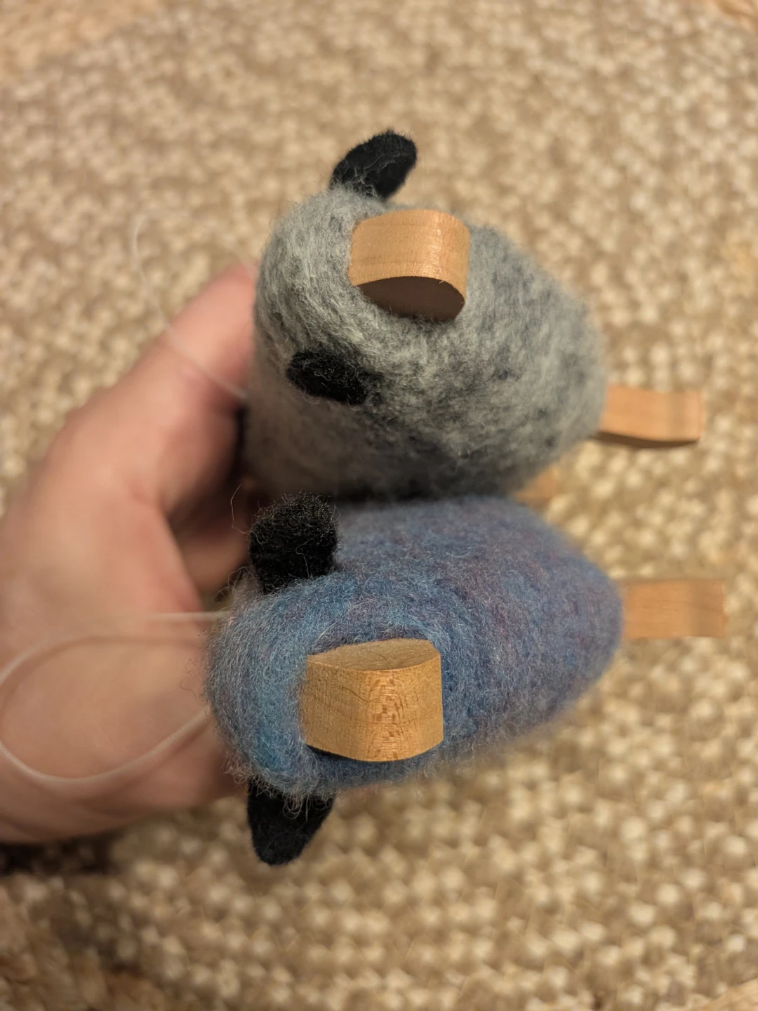 Two Felted Sheep Ornaments - photo 5