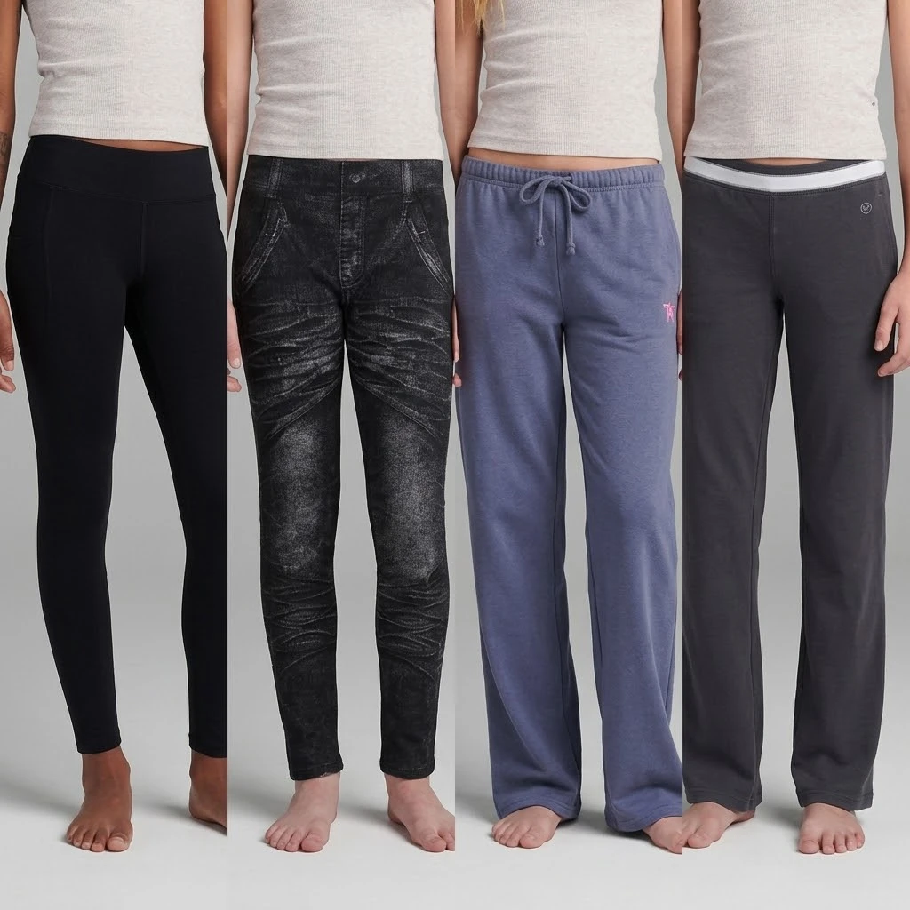Girls Pants & Leggings Lot of 4 (Size 10-12 / Ages 10-12)