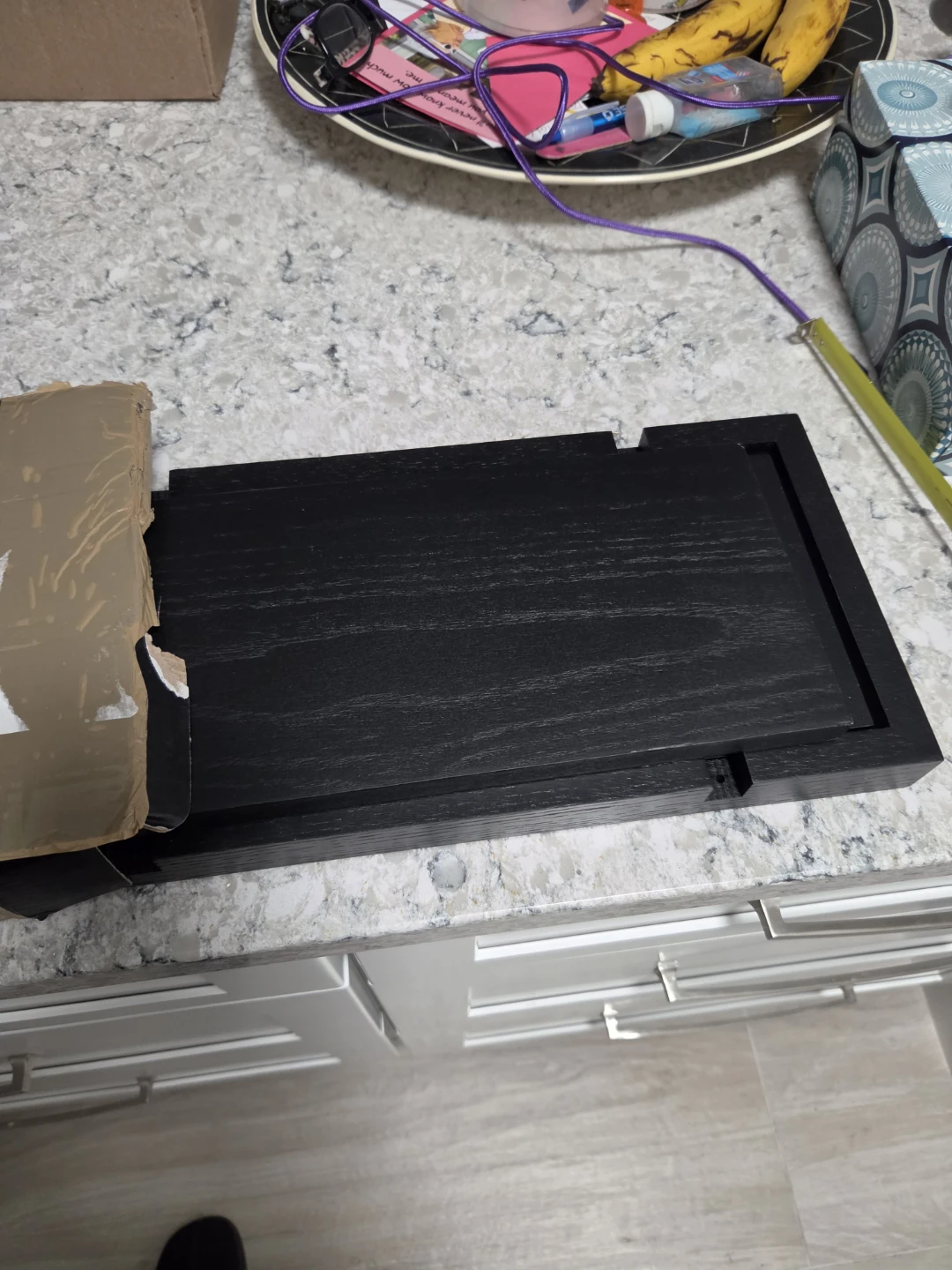 Modern Black Floating Wall Shelf - photo 2