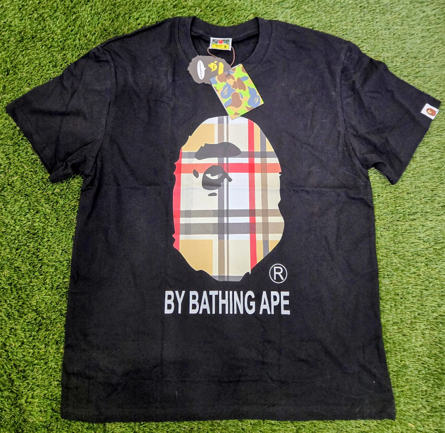 A Bathing Ape (Bape) Plaid Design Tee Shirt - photo 2